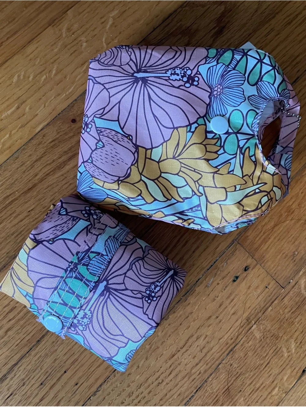 Floral Compact Tote Bag - Pink Floral
